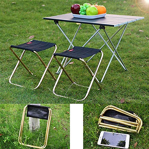 YYMM Outdoor Faltbarer Angelstuhl, tragbarer Lagerhocker, Ultraleichte Folding Haltbarkeit Camping Aluminiumlegierung… – Bild 8