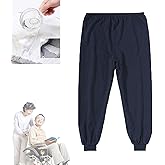 Yodilala TPU Incontinence Pants,Washable Elastic Adjustable Patient Care Trousers,Adult Incontinence Leak-Proof Pants,Ideal for Bedridden Patients, Elderly, Mobility Impaired(Blue,M)
