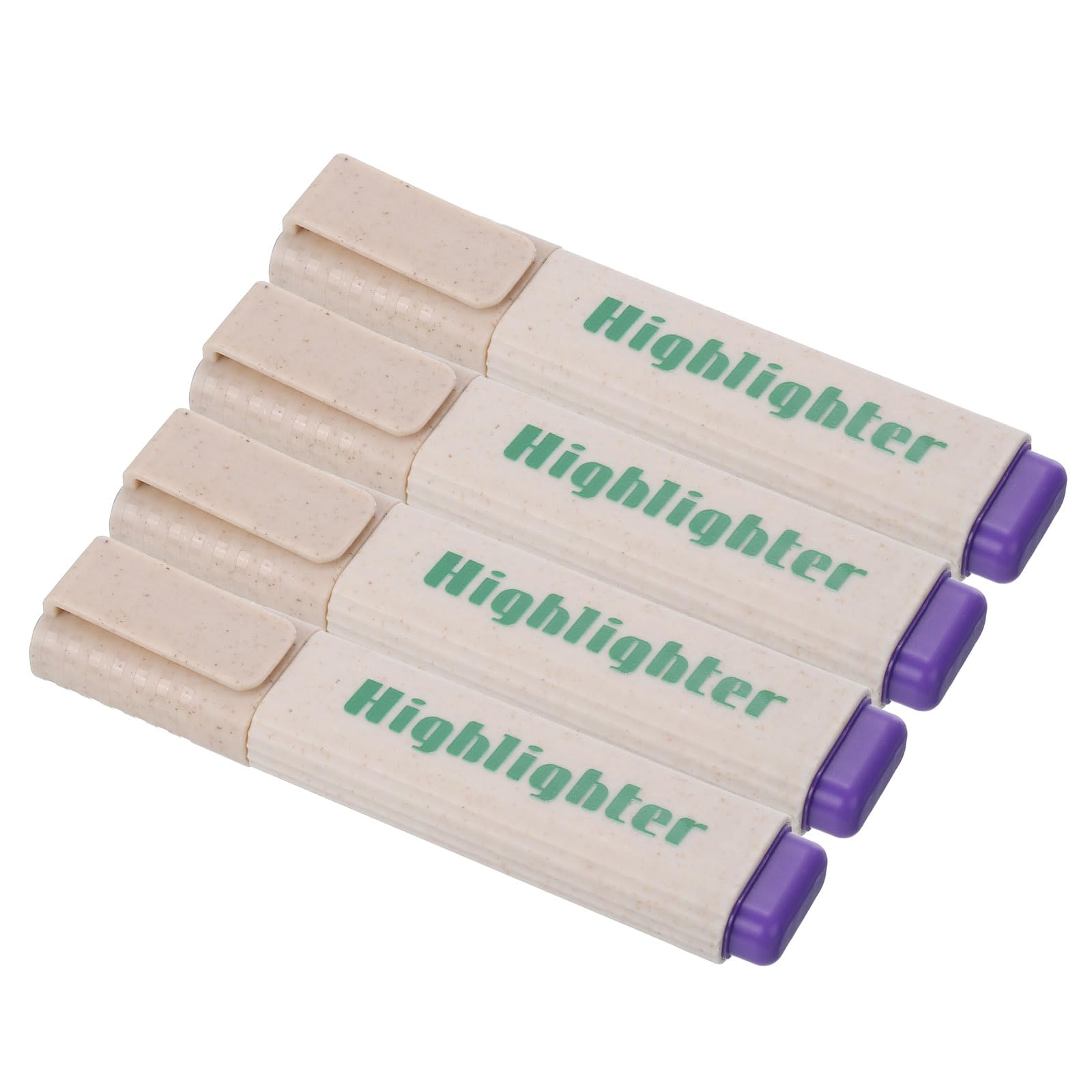 PATIKIL Highlighter Pen, 4 Pack Water Based Broad Tip Writing Marker Pens for Office Home Daily Use Style 2, Purple