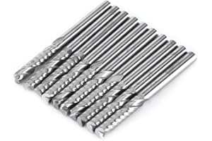 10Pcs Tungsten Carbide Spiral End Mills Single Flute Milling Cutter CNC Router Bits 4mm Shank Accessories Tools