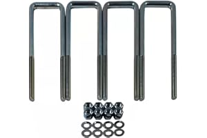 JKYH TECHPLUS 3" Wide Leaf Spring Axle Square U-Bolts 8.75" Long 9/16" Diameter for 1973-2005 F-Super Duty F100 F150 F250 F350 F450 F-59 Excursion Super Duty 4x4 929-749