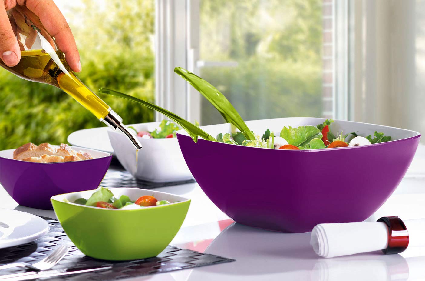 Olive Oil Dispenser and Vinegar Oil Sprayer For Cooking - 6.1 Oz Food Grade Pourer Mister Spritzer Spray Pump kitchen bottle with stainless steel top - Perfect for cooking oils, air fryer, BBQ, grill