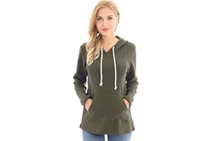 Bearsland Women's Maternity Sweater Clothes Nursing Sweatshirt Breastfeeding Hoodie with Pockets