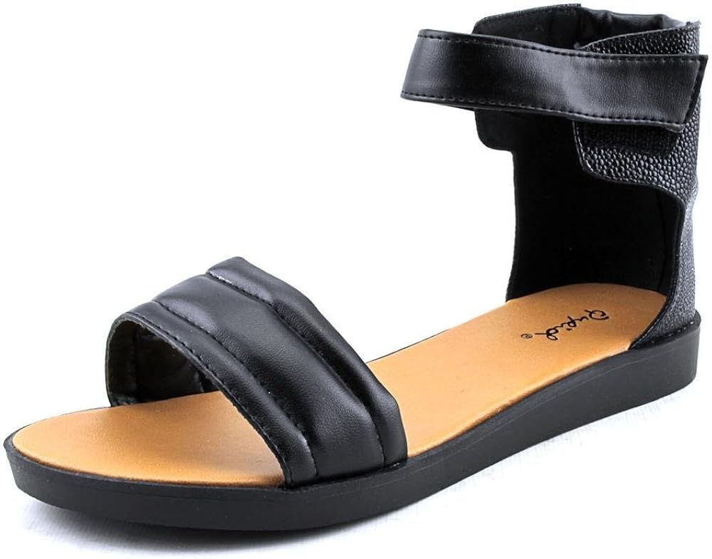 black flat criss cross sandals