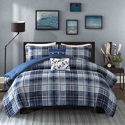 Intelligent Design Camilo 4 Piece Comforter Set Blue Twin/Twin X-Large