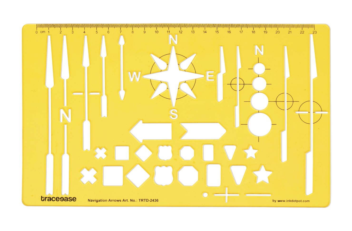 Map Base Drafting Traceease Map Drafting Navigation Arrows Template Drawing Stencil ...