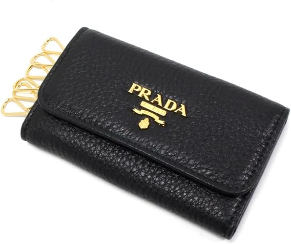 Amazon プラダ キーケース 6連 Vitello Grain Nero 黒 レディース 1pg222 2e3a F0002 アウトレット品 並行輸入品 キーケース