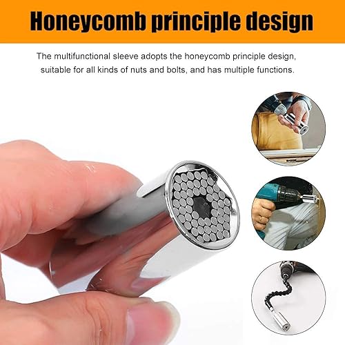 Universal Socket Wrench Tool and Flexible Drill Bit Extension Set