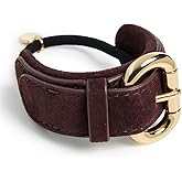 LELET NY Women's Emi Suede Pony Cuff, Chocolate, One Size