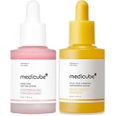 medicube Viral Serum Duo for Clear and Plump Skin: Kojic Acid Turmeric and PDRN Rose Pink Serum for Radiant Glow and Uneven Skin Tone & Texture Care | Giftable Skincare Set