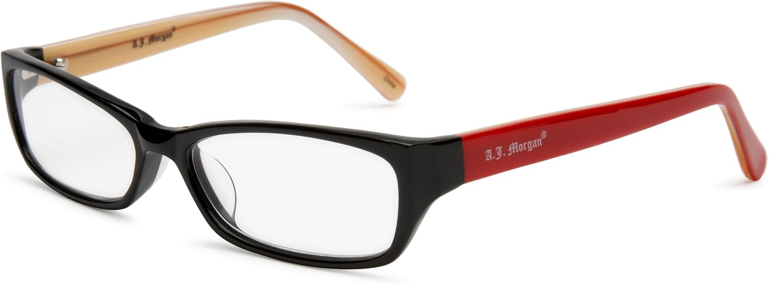 AJ Paulie Rectangular Reader black Size 1.00 Strength Amazon