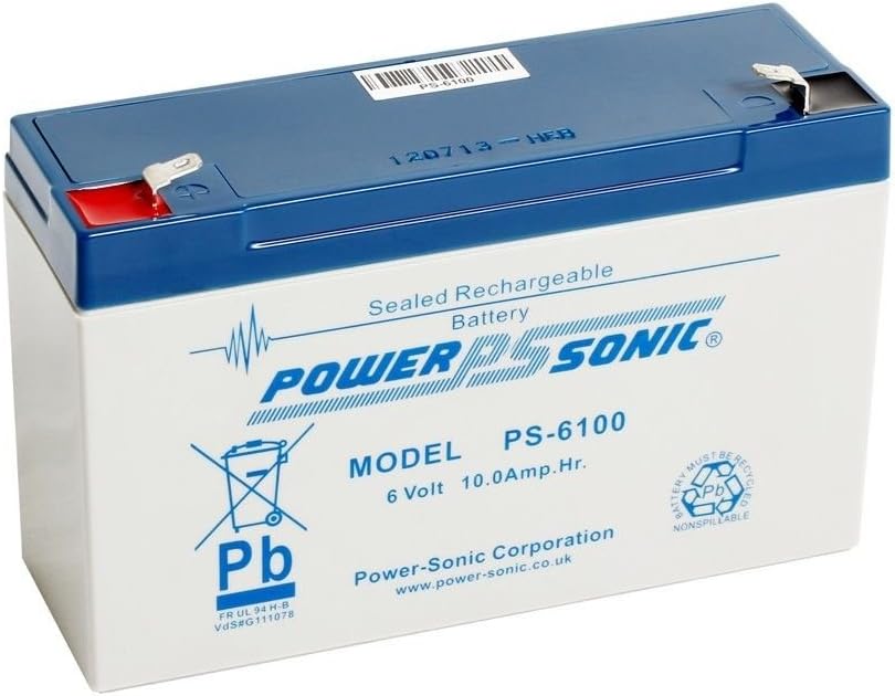 PS6100 6V 10AH Rechargeable Battery Feber Peg Perego Injusa Toy Car Quad Bike