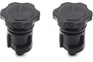 brougetme 2-Pack 4591959AA Top Plug Transmission Cap Cover Replacement with Fluid Dipstick Tool Fits Dodge Jeep Ram 2005-2020 - Reliable Transmission Shifter Cap