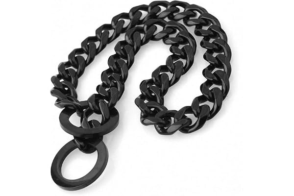 15mm Strong Silver Gold Stainless Steel Slip Dog Collar Metal Dogs Training Choke Chain Collars for Large Dogs Pitbull Bulldo