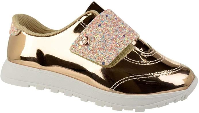 tenis molekinha dourado