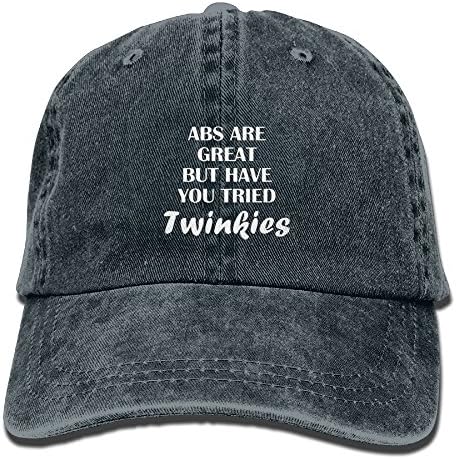 HongXiong Abs Are Great But Have You Tried Twinkies Hot New Fashion Adjustable Washed Cap Cowboy Baseball Hat Navy