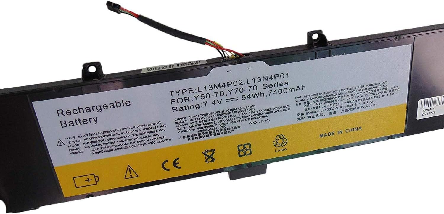 L13M4P02 L13N4P01 121500250 Laptop Battery Replacement for Lenovo Erazer Y50 Y50-70 Y50-80 Y50P Y70-70 Y70 Y50P-70 Y50-70AM-IFI Y50-70AM-ISE Y50-70AS-ISE Y50-70-IFI Y50-70AT-IFI Series(7.4V 54Wh) - Image 5