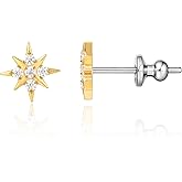 Limerencia Implant Grade Pure Titanium Studs, F136 Hypoallergenic G23 Small Dainty Cubic Zirconia Earrings for Women's Sensitive Ears