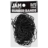 JAM PAPER Durable Rubber Bands - Size 19 - Black