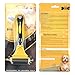 Airsspu Dematting Tool for Dogs, Dematting Comb for Cats, Dog Grooming Brush Tool, 2 Sided Steel Undercoat Rake for Dogs and Cats with Long or Short Hair