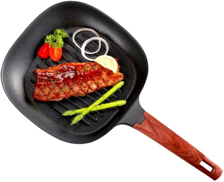 AXAA Sartén para bistec sin Humo Sartén con Tiras Cocina de inducción