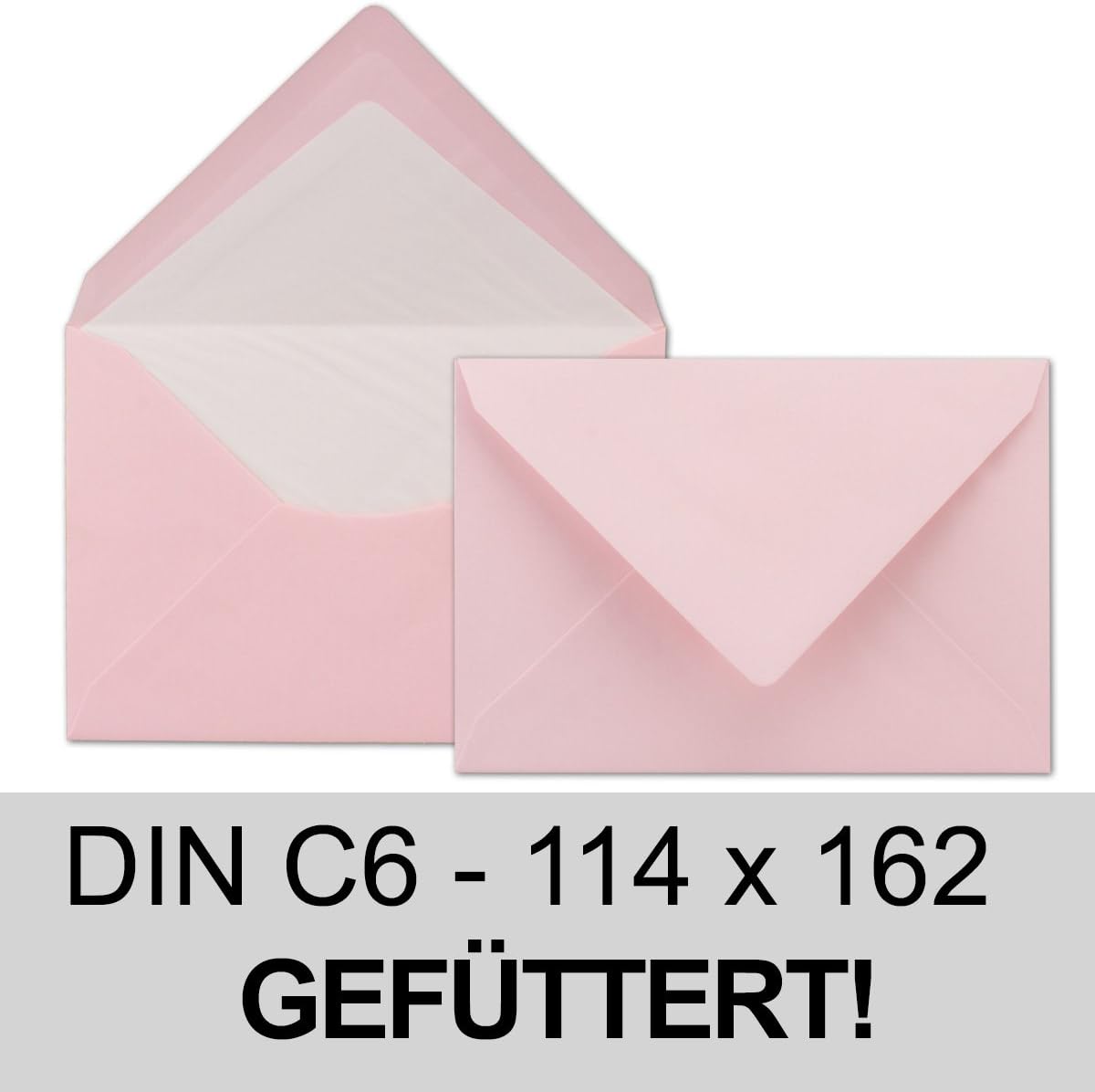 Letter envelopes multicoloured, DIN C6, lined with white tissue paper, 80 g/m², 114 x 162 mm, wet gluing - Image 3