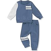 Hevemexy Boys Clothes Long Sleeve Sweatshirt and Pants 2PCS Sweatsuits Winter Boys Outfits 2-8 Years