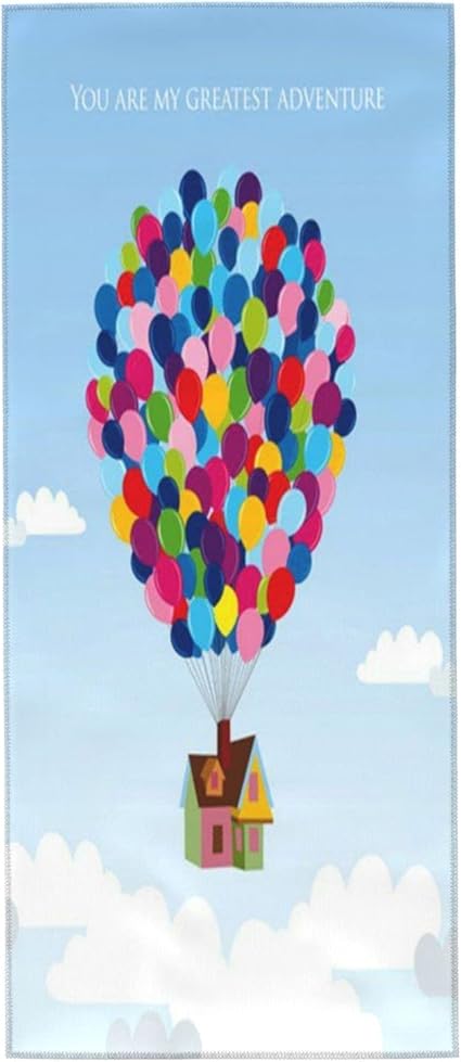 Amazon カールじいさんの空飛ぶ家 風船 吸水 吸汗 速乾 マイクロファイバー タオル フェイスタオル スポーツタオル プリントタオル マ 大判 肌触り 家庭用 インテリア Danesi ふんわり おしゃれ かわいい アニメ キャラクター 男女兼用 子ども 30 70 フェイス