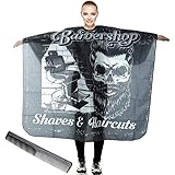 Barber Cape Haircut Cape Hair Cutting Cape For Adults Children,Waterproof Non-stick Hair,Salon Cape with Snap Closure…