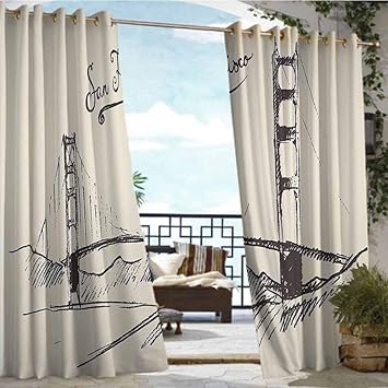 Amazon Com Outdoor Balcony Privacy Curtain Apartment Decor