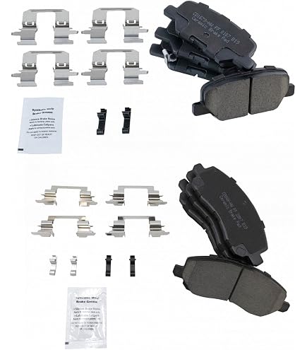 Aazon.co: A-Preiu Front & Rear Ceraic Disc Brake Pads Set