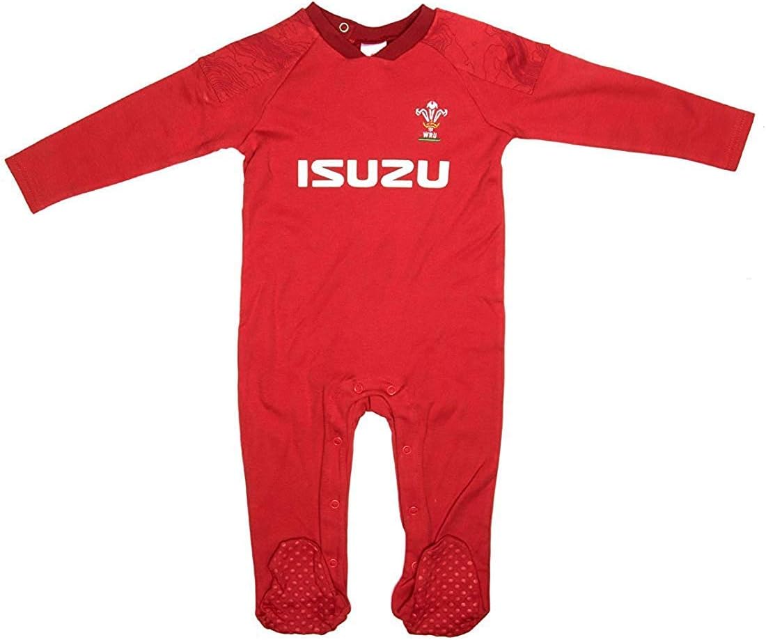 Wales WRU 2017/18 Infants Rugby Sleepsuit - Red - size 0-3M