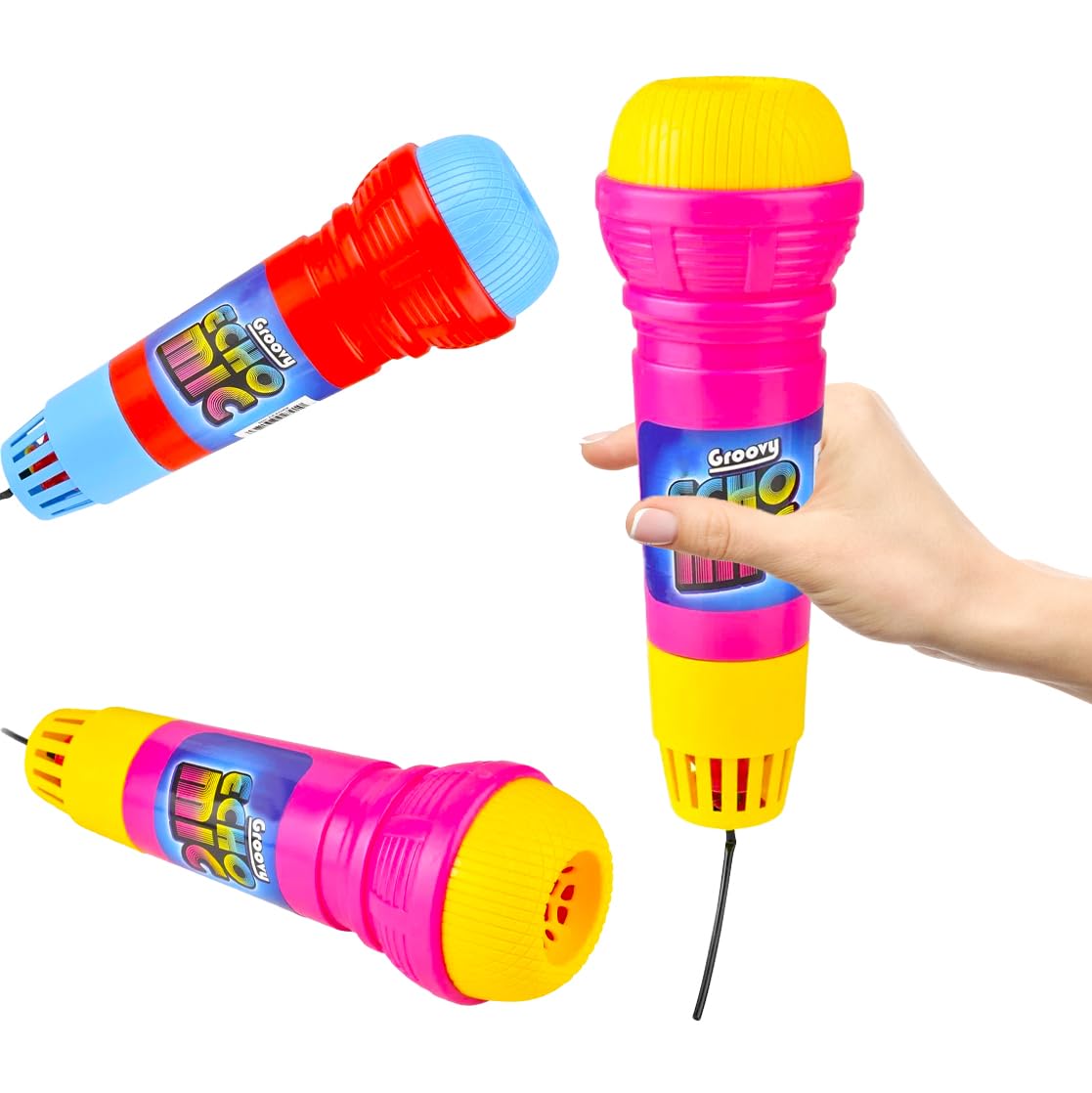 Chochkees Echo Mic, Kids Echo Microphones in, Durable and Lightweight, Fun Play Toys, Fun Music Party Favor, 9.5