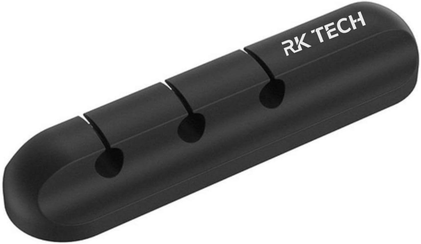 RK TECH Cable Wire Clips Ties, Holder Tidy Management. Organise Your Desk, Office or car with Adhesive (3 Cable Holder Black) - Image 3