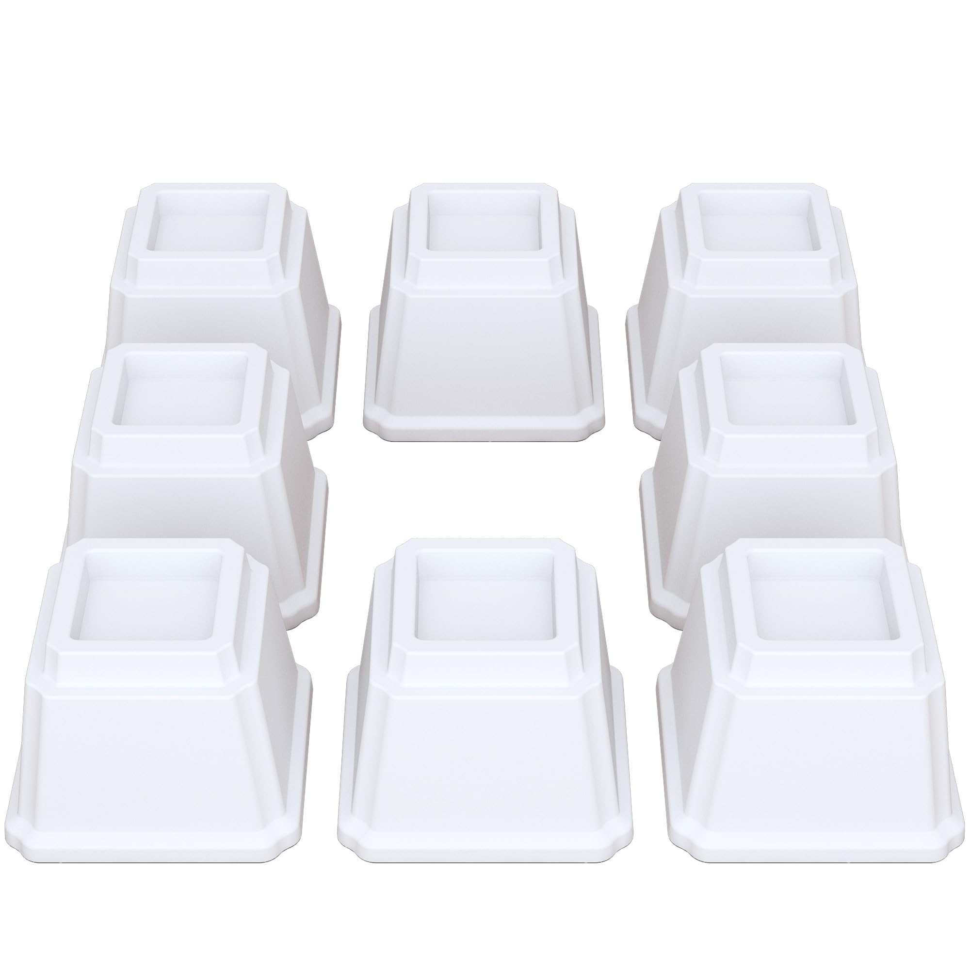 Lutown-Teen Bed Risers 4 inch Heavy Duty Furniture Risers for Sofas, Chair Risers Sofa Risers Table Risers Set of 8 Pack, White