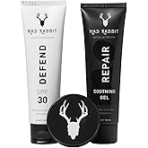 Mad Rabbit Tattoo Care Bundle Kit (3-Piece) Repair Soothing Gel, Enhance Balm & Defend SPF 30 Sunscreen - Full Coverage Tattoo Care Kit for New & Current Tattoos