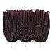 Beyond Beauty Spring Twist Crochet Hair 90strands 8 Inch Fluffy Spring Twists Braiding,Spring Twist Crochet Braids Bomb Twist Crochet Hair for Black Women(T1B BUG)