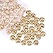 NBEADS 100 Pcs 8mm 304 Stainless Steel Smooth Flat Round Metal Spacer Beads Loose Beads for DIY Jewelry Making Findings