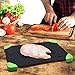 Rapid Defrosting Tray For Fast Thawing Meat Or Frozen Food-Safety, Economic, No Electricity, No Lost Food Flavors, With Green Silicone Border