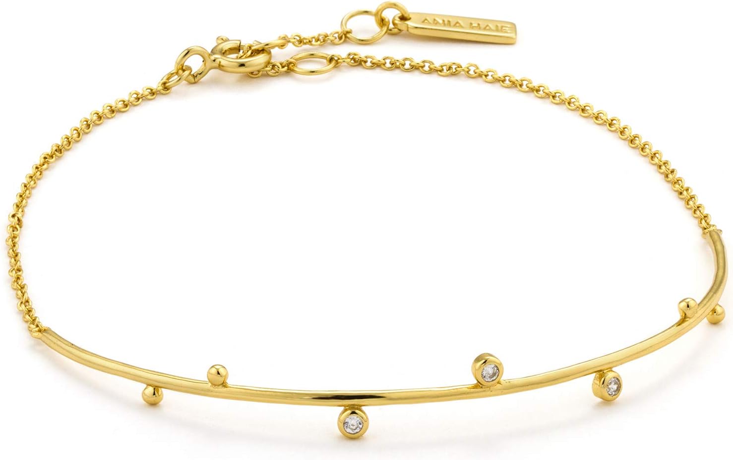 925 Sterling Silver Simple Dainty Layering Boho Bar Bangle Bracelet for Women, 14K Gold Plated