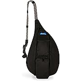 KAVU Mini Rope Bag, Cotton Canvas Crossbody Sling for Travel | 100% Cotton Canvas &amp; Poly Lining, Padded Back &amp; KAVU Embroidery | 20-40-In Strap, 4L, 4 Pockets | Travel &amp; Daily Carry