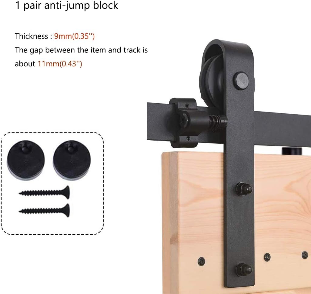1 Pair Antijump Disks to Prevent Door Coming Off Track Barn Door Hardware Kit eBay