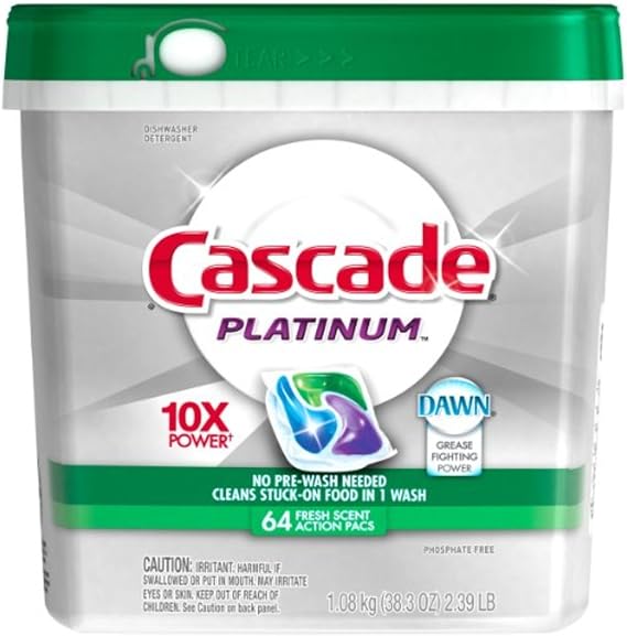 Cascade Platinum ActionPacs 64 Count (3, 192 Count) Health