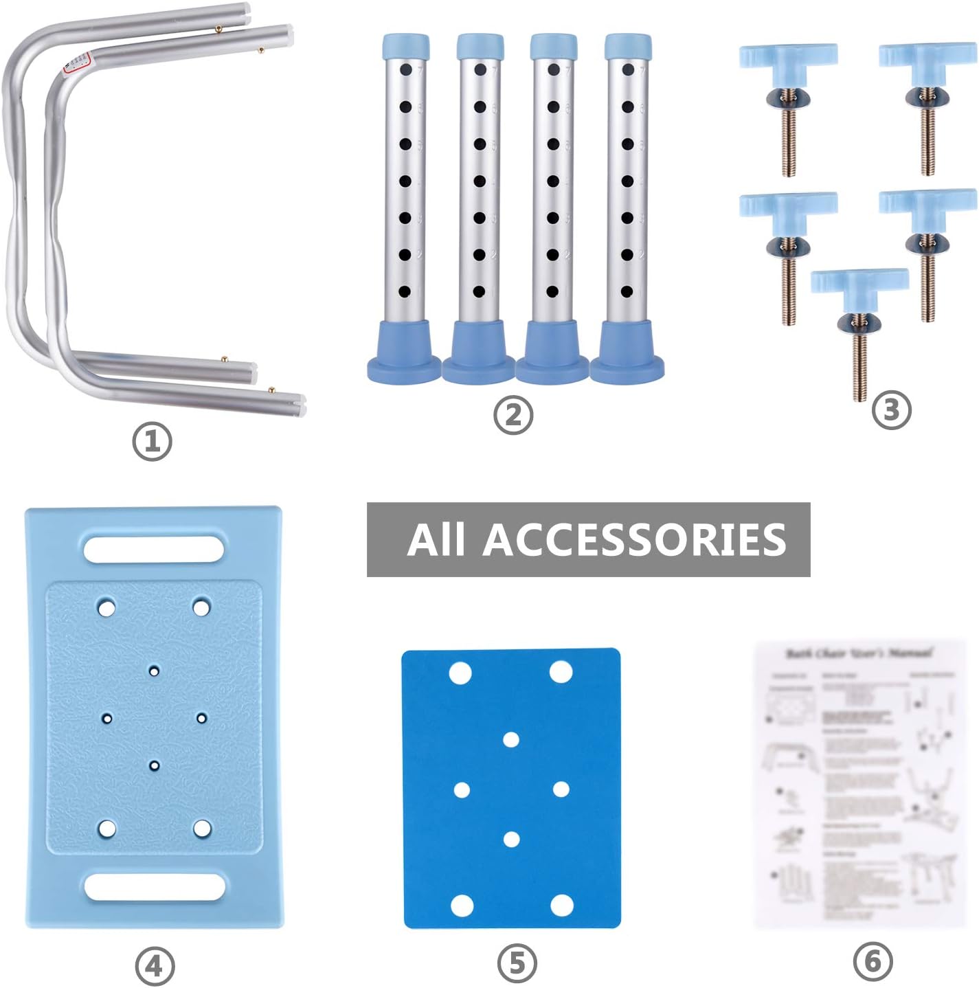 Shower Chair for Elderly Seniors,Shower Stools and Benches for Adults,Bath Chair Shower Benches for The Disabled,Shower Seats,Blue Tub Chair: Health & Personal Care
