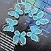 50pcs Wired Mesh Stocking Glitter Butterflies - Blue