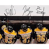 Ikonic Fotohaus Patrice Bergeron Brad Marchand David Pastrnak Bruins Signed Photo Autograph Print Wall Art Home Decor