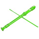 Lot-Yes 8-Hole Soprano Descant Recorder with Cleaning Rod + Case Bag Music Instr