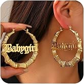 ROJHOL 2 Pcs Gold Bamboo Hoop Earrings for Women – 80s 90s Style Door Knocker Hoops, Small to Large Sizes, Heart Shape, Ghetto Hip Hop Bamboo Gold Earrings, Trendy Accessories Jewelry Gifts