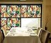 Bloss Privacy Window Film Stained Glass Window Non-Adhesive Static Cling Glass Film for Door Home Office Hotel Bathroom Living Room 17.7 Inch by 78.7 Inch