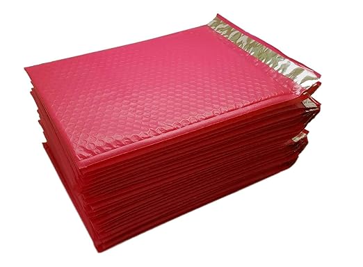 imbaprice 25er Pack # 2 (21,6 x 30,5 cm) Hot Pink Farbe selbst Seal Poly Bubble Versandtaschen gepolstert Versand Umschläge (